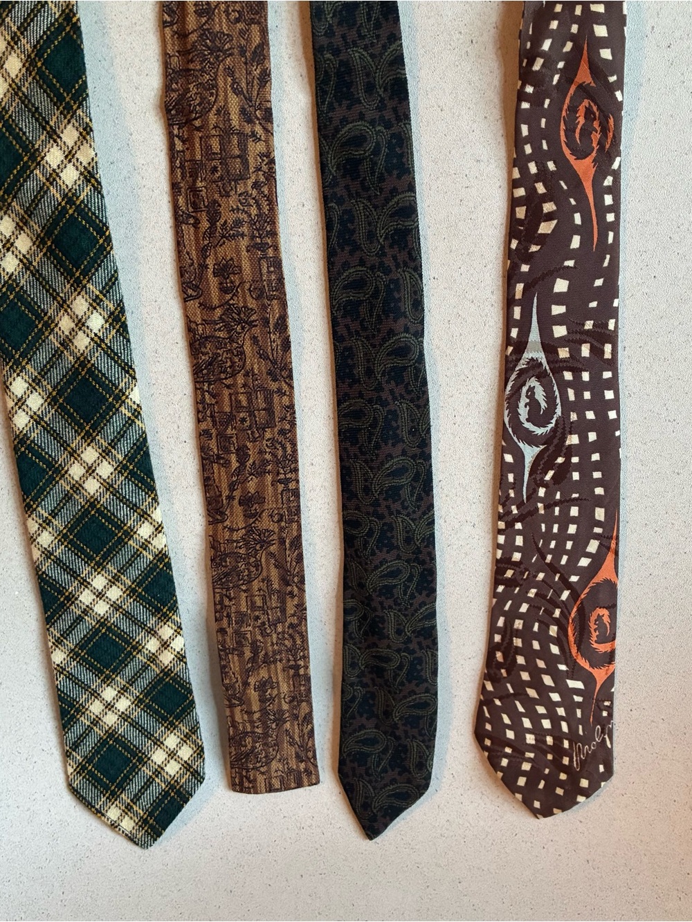 Vintage Resilio, Tina, and Lorette Patterned Neckties - Classic Designs